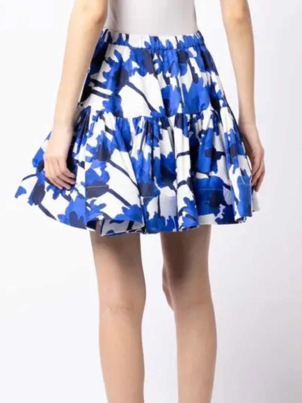 JASON WU PRINTED MINI RUFFLE SKIRT W ELASTIC BAND - Picture 6 of 13